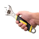 Wrench Adjustable Black & Yellow Soft Grip Handle 250mm – image 2