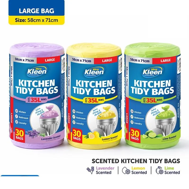 Garbage Bags Assorted Scents Kitchen Tidy 35l - 30pk - 58cm X 71cm - Lavender, Lemon, Lime – image 3