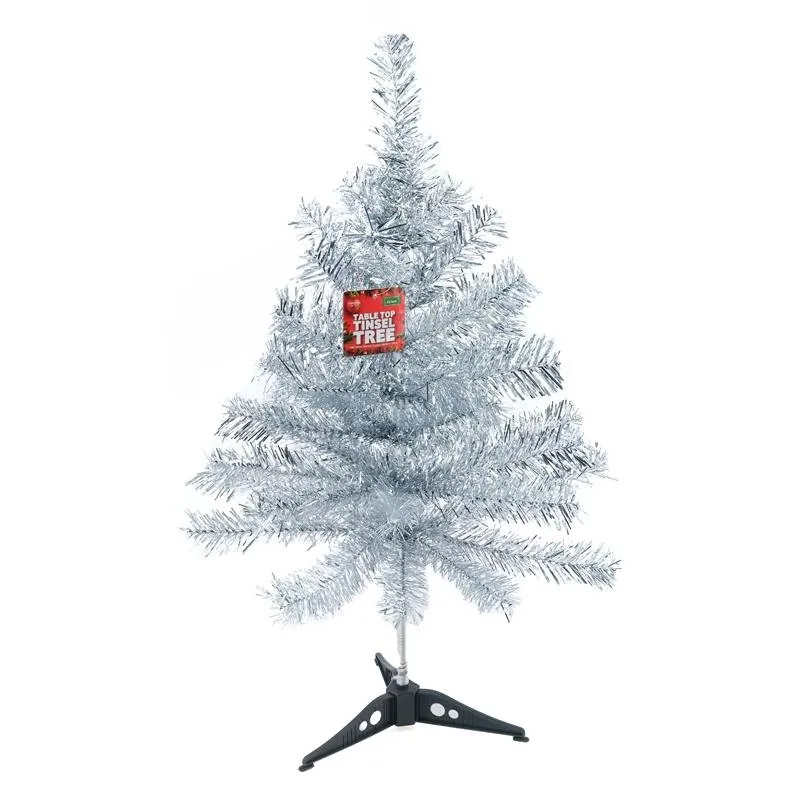 Christmas Tree Tinsel 60cm 50 Tips Purple, Silver, Gold, Red, Green & Blue – image 2