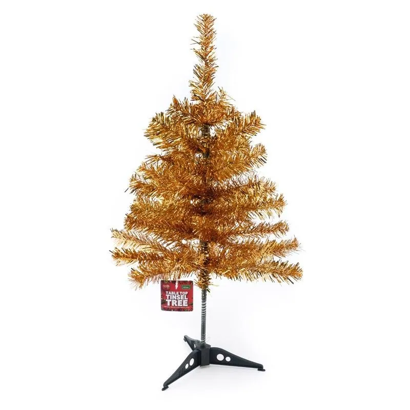 Christmas Tree Tinsel 60cm 50 Tips Purple, Silver, Gold, Red, Green & Blue – image 3