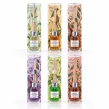 Reed Diffuser 50ml Glass Bottle with Bamboo Sticks - 6 Assorted Scents - Vanilla, Lavender, Jasmine, Sandalwood, Cinnamon & Lilly – image 1