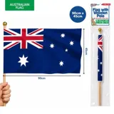 Australian Flag with Wooden Pole 90cm X 45cm Pole 1cm X 76cm – image 3