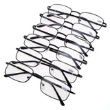 Reading Glasses Numbered with Case - Metallic Frame - Assorted Available Strengths +1 (2pc) +1.5 (4pc), +2 (5pc), +2.5 (5pc), +3 (4pc), +3.5 (2pc), +4 (2pc) – image 1