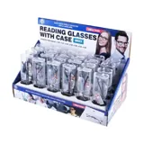 Reading Glasses Numbered with Case - Metallic Frame - Assorted Available Strengths +1 (2pc) +1.5 (4pc), +2 (5pc), +2.5 (5pc), +3 (4pc), +3.5 (2pc), +4 (2pc) – image 3