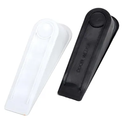 Door Stopper Rubber Extra High White & Black Assorted in Carton 40mm Cap