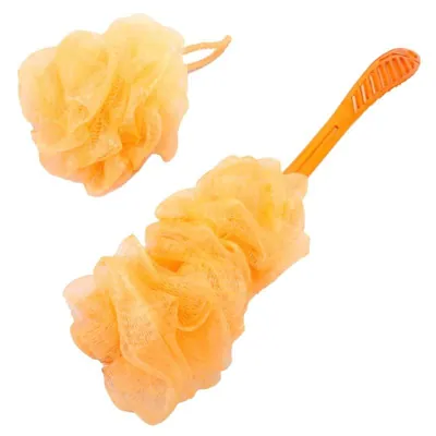 Body and Back Scrubber Combo - 4 Colours: Blue, Pink,Orange, Green