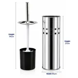 Toilet Brush Set with Holder - Stainless Steel – image 1