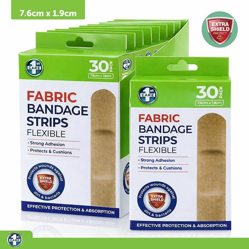 Bandage Strips Flexible 7.6cm X 1.9cm 30pk - Fabric – image 4