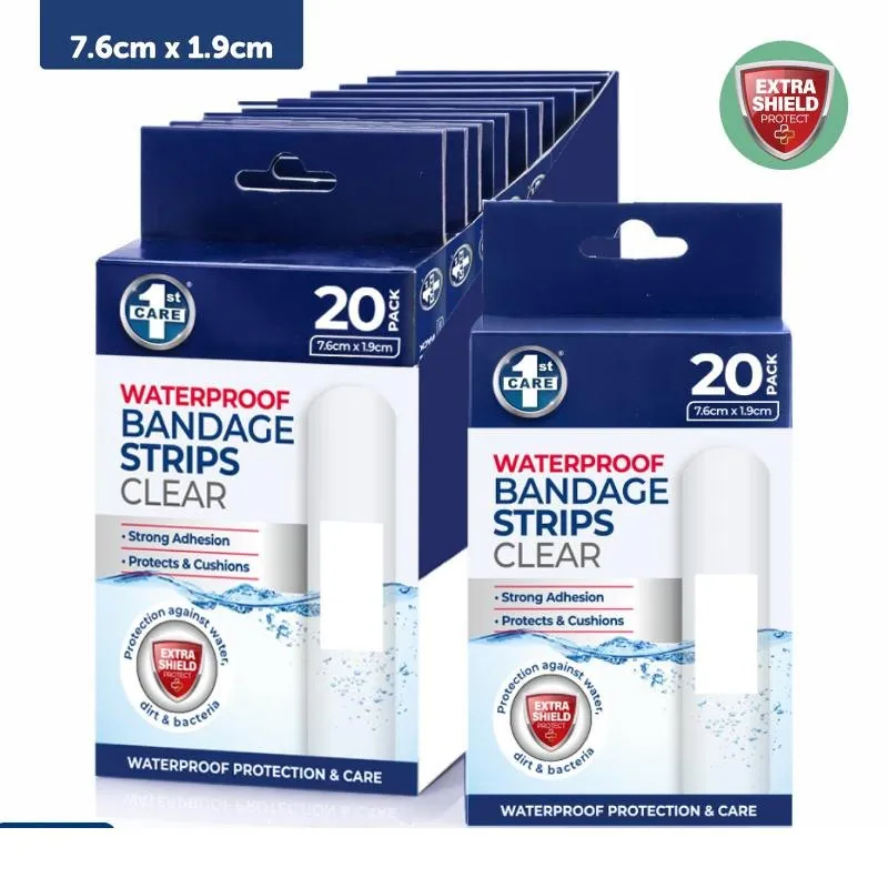 Bandage Strips Waterproof Clear 7.6cm X 1.9cm 20pk - Plastic (pe) – image 4