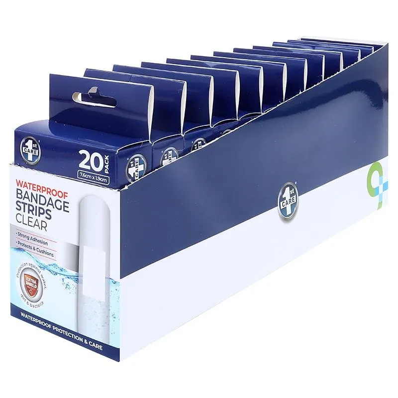 Bandage Strips Waterproof Clear 7.6cm X 1.9cm 20pk - Plastic (pe) – image 3