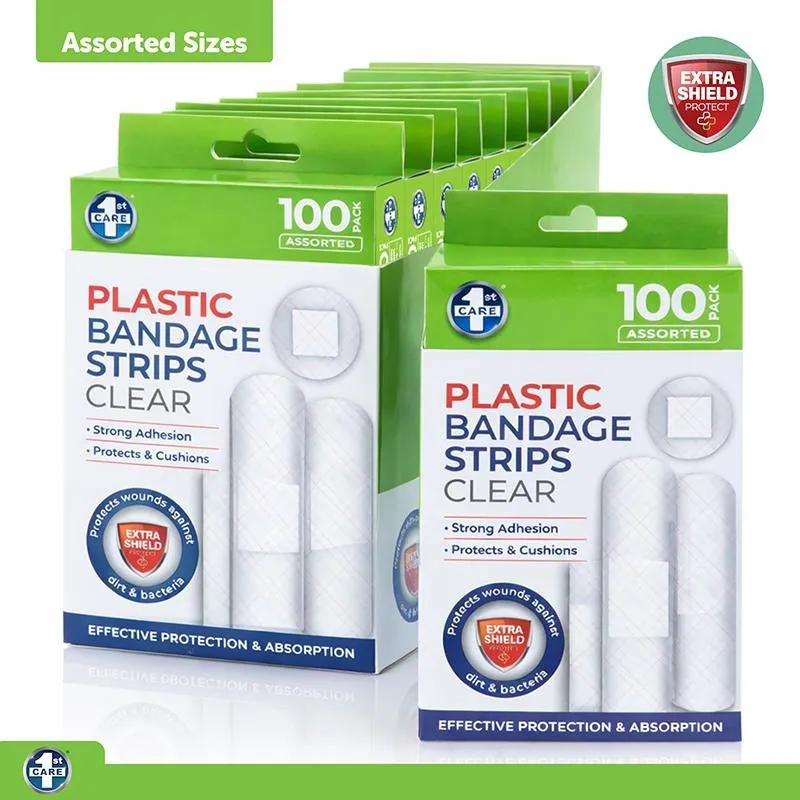 Bandage Strips Assorted Sizes 100pk Clear - Plastic (pe) – image 4