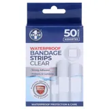 Bandage Strips Waterproof Clear Assorted Sizes 50pk - Plastic (pe) – image 1