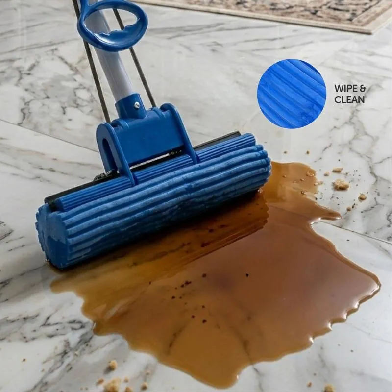 Squeegee Mop with Sponge Head and Telescopic Extendable Handle - Head (27cm) Handle (82cm To 112cm) – image 2