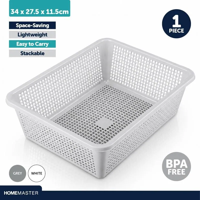 Basket Square 2 Assorted Colours (Grey & White) A4 34 X 27.5 X 11.5 – image 4