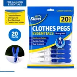 Pegs 20pk - Plastic - White and Blue Per/pk – image 4