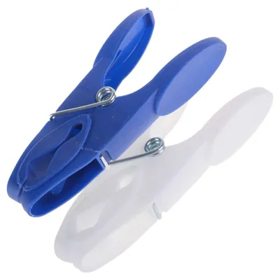 Pegs 20pk - Plastic - White and Blue Per/pk
