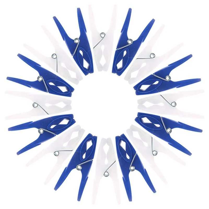 Pegs 20pk - Plastic - White and Blue Per/pk – image 2
