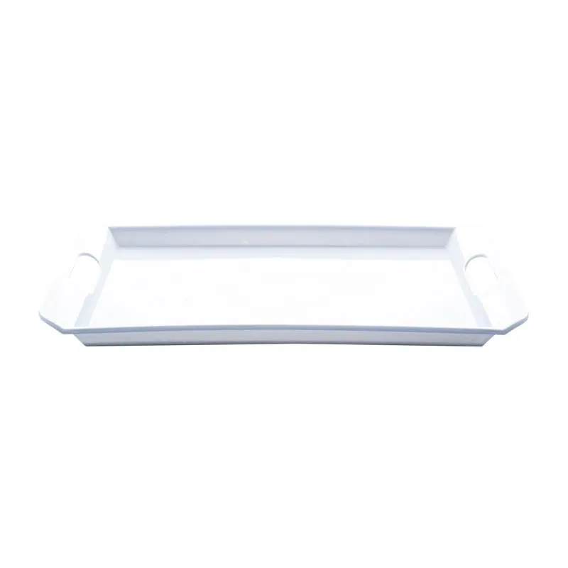 Melamine Tray with Built in Handles Rectangular 33cm X 22cm X 2cm - White – image 2