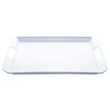 Melamine Tray with Built in Handles Rectangular 38cm X 25cm X 2cm - White – image 1