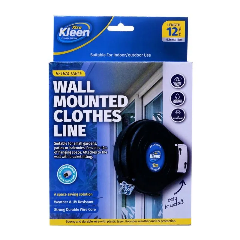 Wall Mount Retractable Clothes Line - 12m – image 4