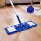 Microfibre Swivel Mop with Telescopic Extendable Handle - Removable Microfibre Pad (40cm X 12.5cm) - Handle (76cm - 127cm) – image 2