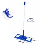 Microfibre Swivel Mop with Telescopic Extendable Handle - Removable Microfibre Pad (40cm X 12.5cm) - Handle (76cm - 127cm) – image 1