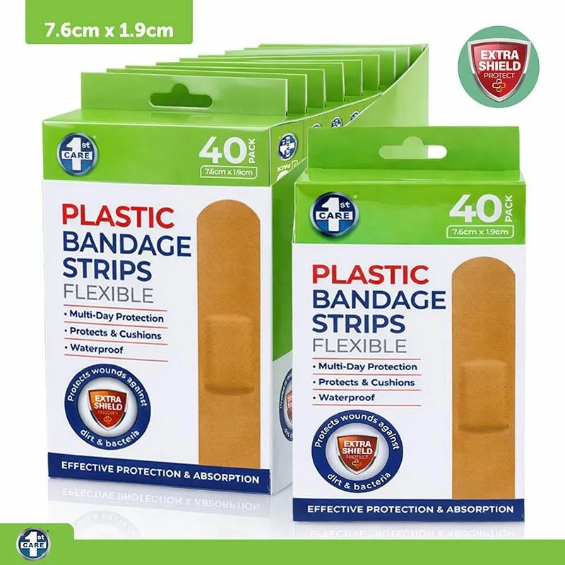 Bandage Strips Waterproof 7.6cm X 1.9cm 40pk - Plastic (pe) – image 4