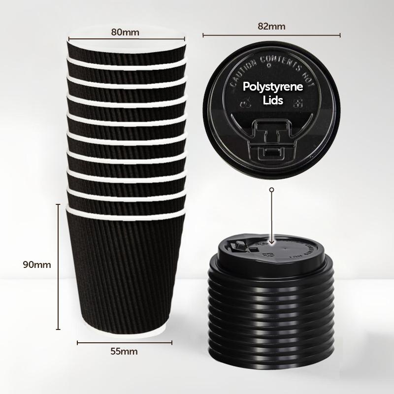 Double Wall Paper Coffee Cups with Lids 210ml (20 Pack) — photo 2 of 4