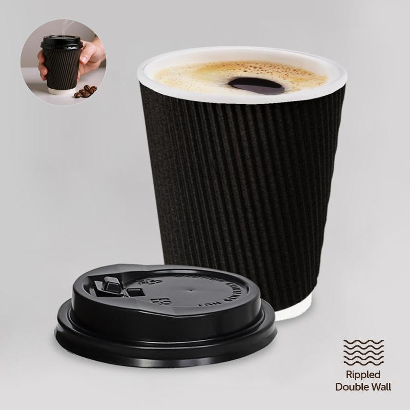Double Wall Paper Coffee Cups with Lids 210ml (20 Pack) — photo 4 of 4