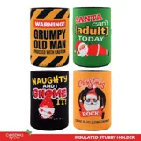 Stubby Holder Christmas 8 Assorted Designs & Colours – image 4