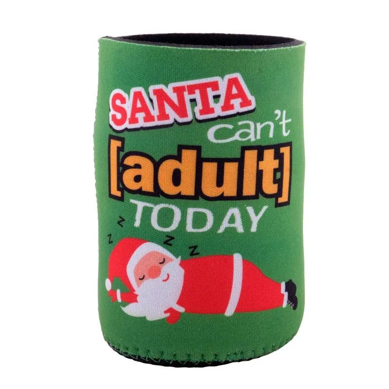 Stubby Holder Christmas 8 Assorted Designs & Colours – image 2