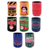 Stubby Holder Christmas 8 Assorted Designs & Colours – image 3