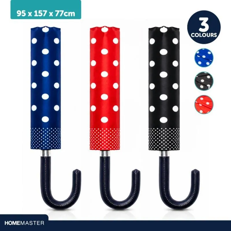 Umbrella Polka J Handle Dot Leather 95cm – image 4