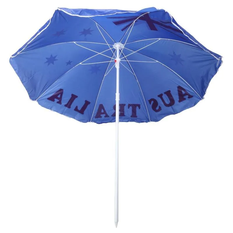 Beach Umbrella 155cm Dia X 180cm Australiana Design Adjustable Pole Size 90cm - 180cm – image 3