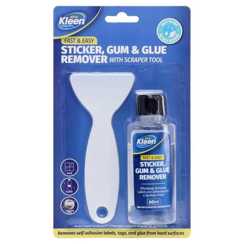 Sticker Label & Adhesive Remover Kit with Scraper Tool 60ml – image 4