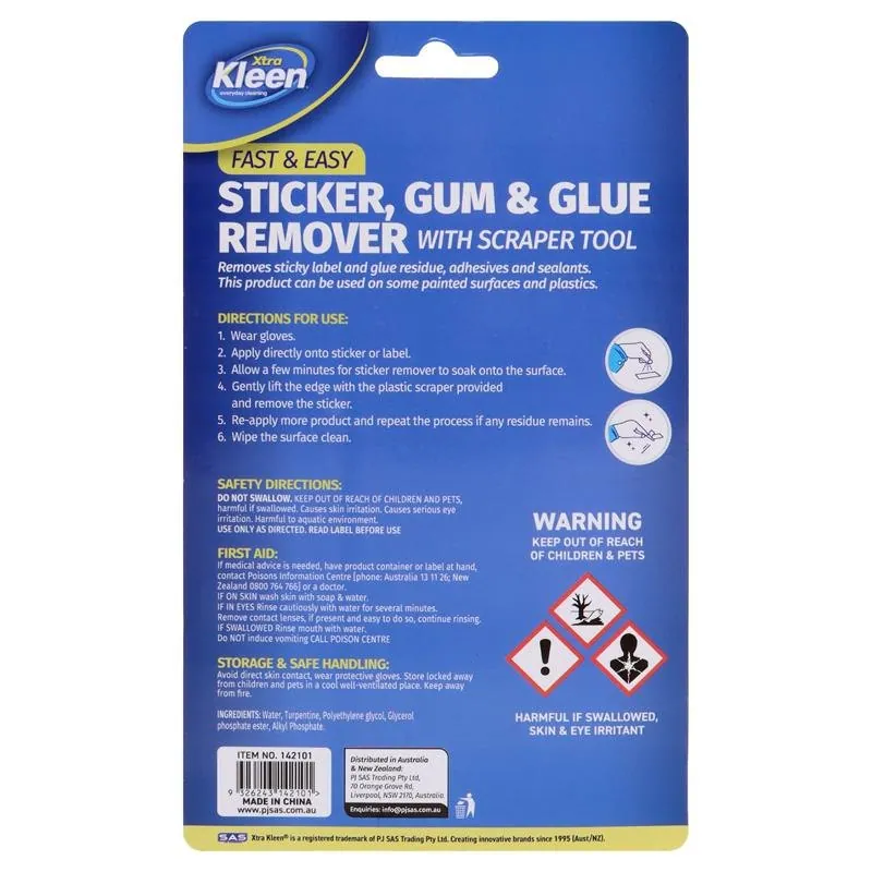 Sticker Label & Adhesive Remover Kit with Scraper Tool 60ml – image 3
