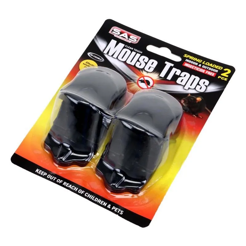 Mouse Trap Reusable 2pk 5cm X 9cm X 5.5cm Black – image 3