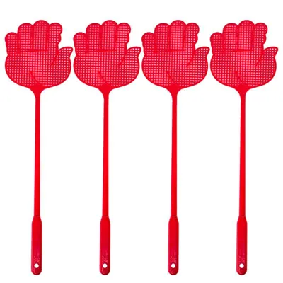 Fly Swatter 4pk 12cm X 44.5cm Red