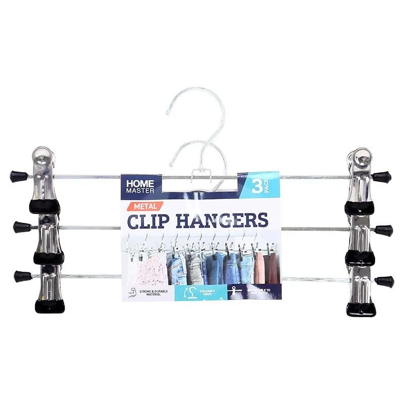 Hanger Stainless Steel with Adjustable Clips 30cm 3pk – image 4