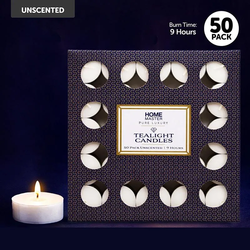 Candle Unscented Tealight 9 Hour 50pc – image 3