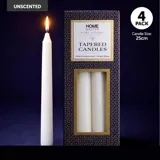 Candle Unscented Taper 25cm 4pk – image 4