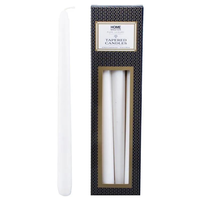 Candle Unscented Taper 25cm 4pk – image 2