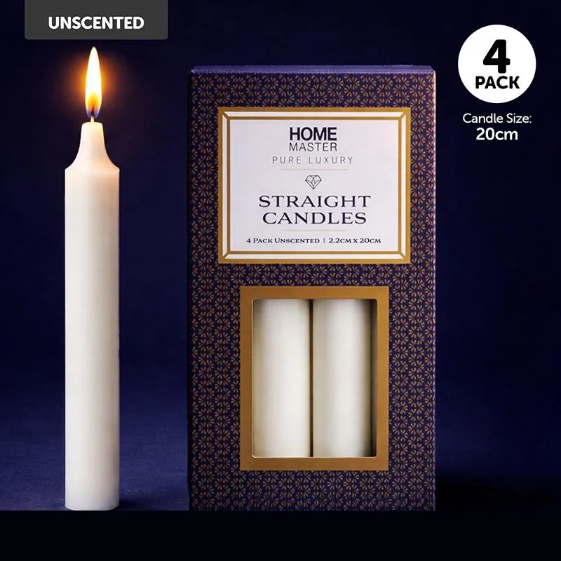 Candle Unscented Straight 20cm 4pk – image 4