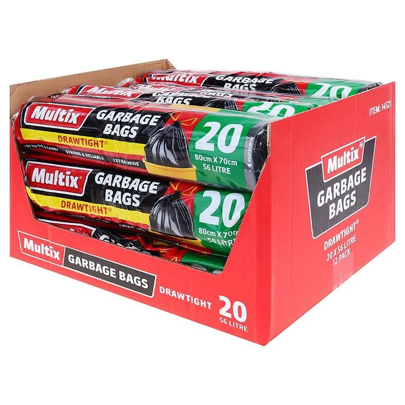 Multix Garbage Bags 56Ltr 20pk Drawtight – image 3