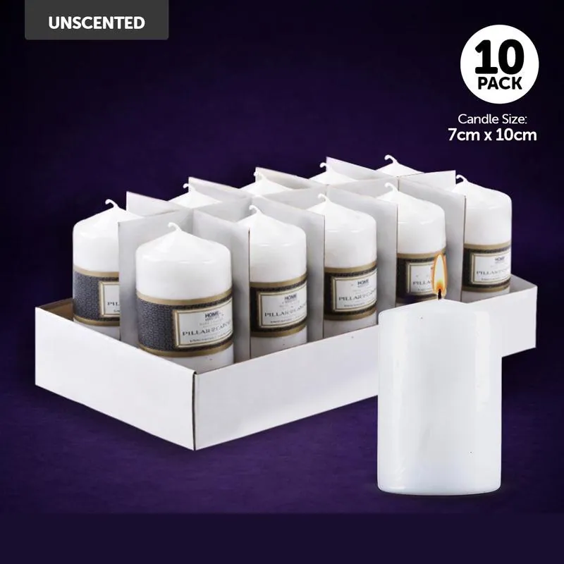 Candle Unscented Pillar 7cm X 10cm – image 4