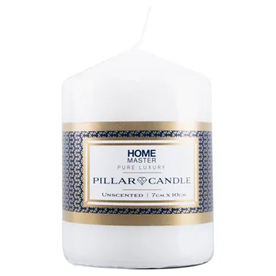 Candle Unscented Pillar 7cm X 10cm