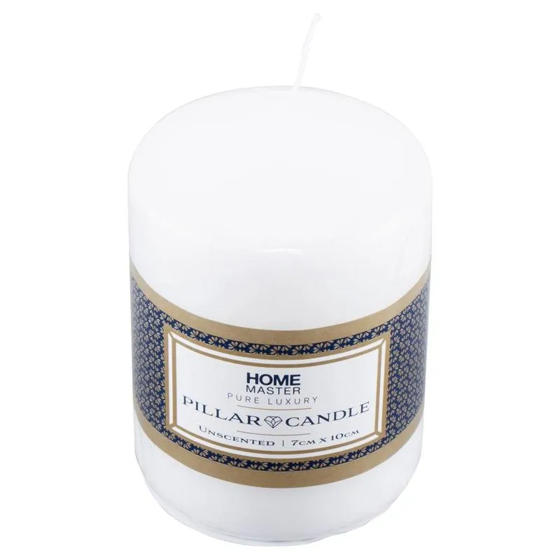 Candle Unscented Pillar 7cm X 10cm – image 2
