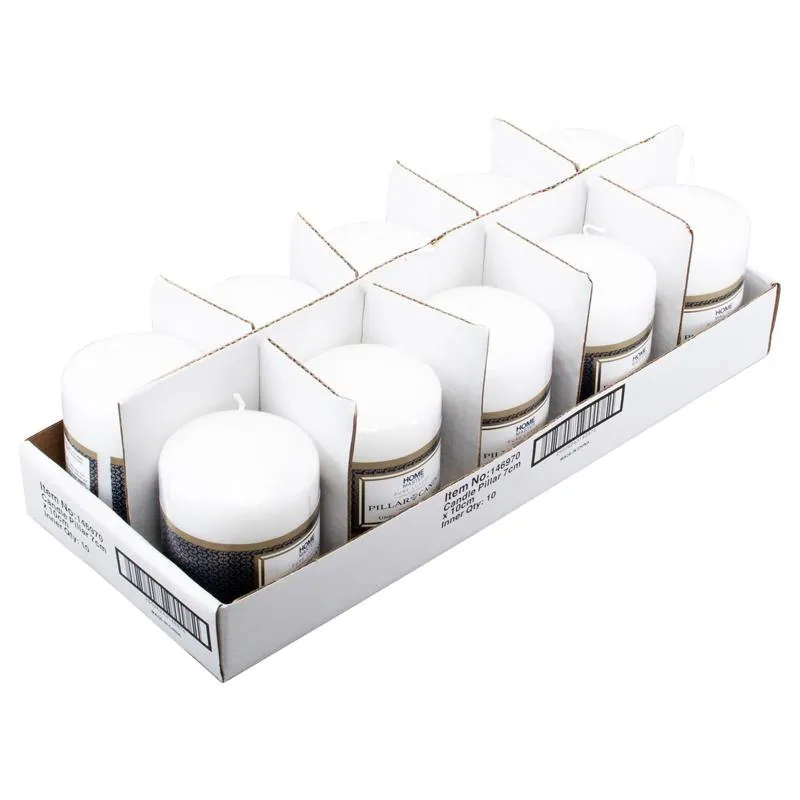 Candle Unscented Pillar 7cm X 10cm – image 3