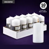 Candle Unscented Pillar 7cm X 15cm – image 4