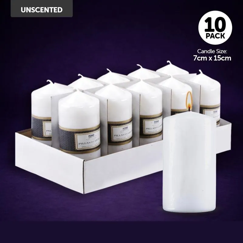 Candle Unscented Pillar 7cm X 15cm – image 4